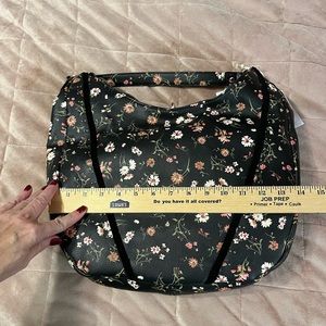 Jessica Simpson black with floral print shoulder bag | NWT